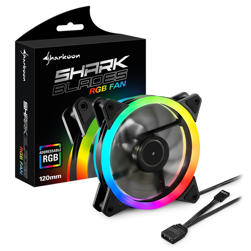 Bild von Sharkoon SHARK Blades RGB Computergehäuse Ventilator 12 cm