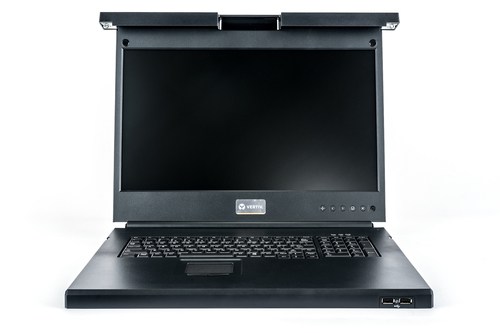 Bild von Vertiv Avocent LRA185KMM16D-001 Konsolenregal 48,3 cm (19&quot;) 1366 x 768 Pixel Kunststoff, Stahl Schwarz 1U