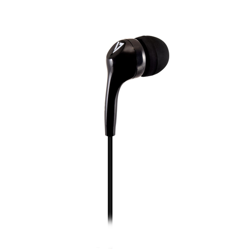 Bild von V7 Stereo In-Ear Kopfhörer, ultra-leicht, In-Ear Design, geräuschunterdrückend, 3,5 mm, schwarz