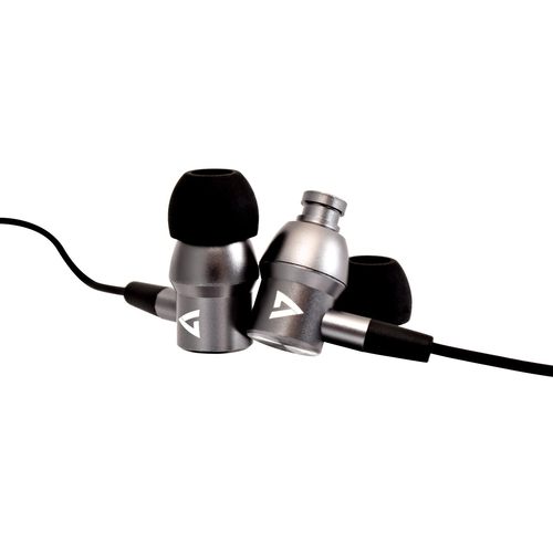 Bild von V7 Geräuschunterdrückende Stereo In-Ear Kopfhhörer mit 3,5-mm-Anschluss und integriertem Mikrofon, für iPad, iPhone, MP3-Player, iPod, iPad, Tablet, Smartphone, Laptop, Computer, Chromebook, PC, Aluminium