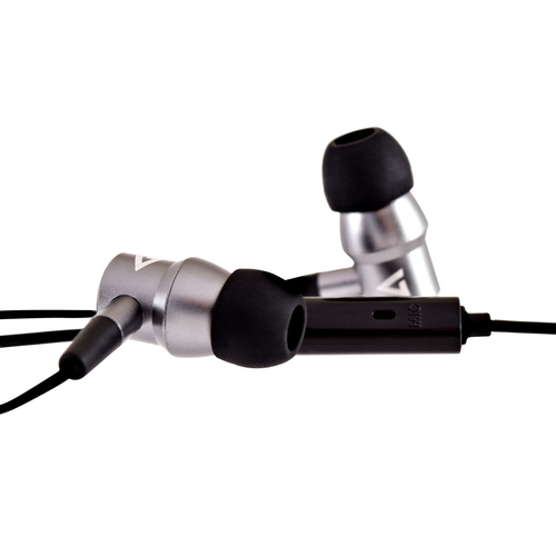 Bild von V7 Geräuschunterdrückende Stereo In-Ear Kopfhhörer mit 3,5-mm-Anschluss und integriertem Mikrofon, für iPad, iPhone, MP3-Player, iPod, iPad, Tablet, Smartphone, Laptop, Computer, Chromebook, PC, Aluminium