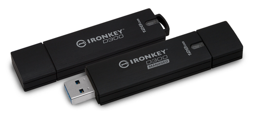 Bild von Kingston Technology IronKey D300 USB-Stick 4 GB USB Typ-A 3.2 Gen 1 (3.1 Gen 1) Schwarz