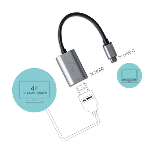 Bild von i-tec Metal USB-C HDMI Adapter 4K/60Hz