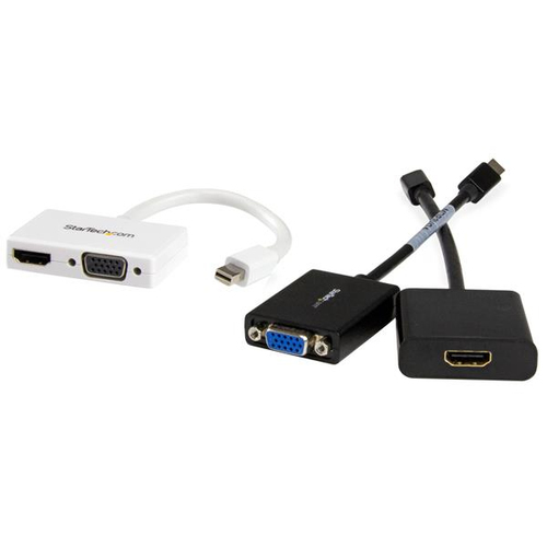 Bild von StarTech.com Reise A/V Adapter: 2-in-1 Mini DisplayPort auf HDMI oder VGA Konverter - Weiß