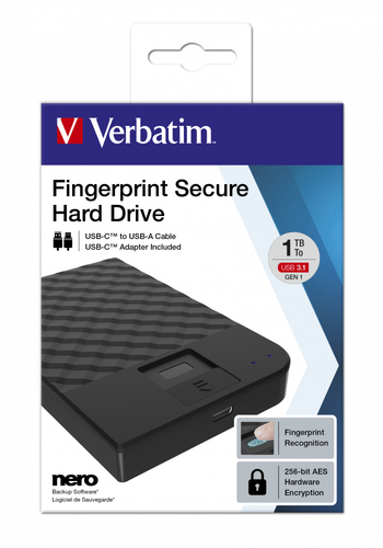 Bild von Verbatim Fingerprint Secure Tragbare Festplatte 1 TB