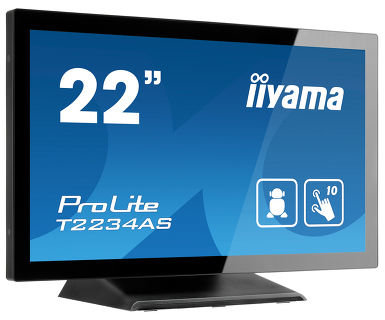 Bild von iiyama ProLite T2234AS-B1 Computerbildschirm 54,6 cm (21.5 Zoll) 1920 x 1080 Pixel Full HD Touchscreen Multi-Nutzer Schwarz