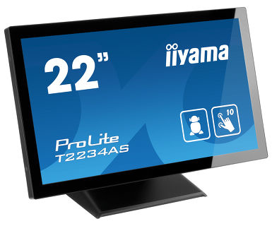 Bild von iiyama ProLite T2234AS-B1 Computerbildschirm 54,6 cm (21.5 Zoll) 1920 x 1080 Pixel Full HD Touchscreen Multi-Nutzer Schwarz