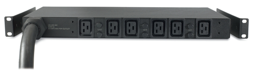 Bild von APC Basic Rack PDU AP7526 Stromverteilereinheit (PDU) 6 AC-Ausgänge 1U Schwarz