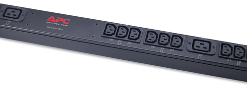 Bild von APC Rack PDU, Basic, Zero U, 11 kW, 230V, (36) C13 & (6) C19 Stromverteilereinheit (PDU) 42 AC-Ausgänge 0U Schwarz