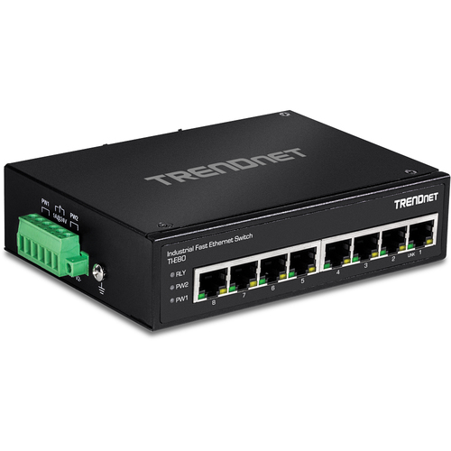 Bild von Trendnet TI-E80 Netzwerk-Switch Unmanaged Fast Ethernet (10/100) Schwarz