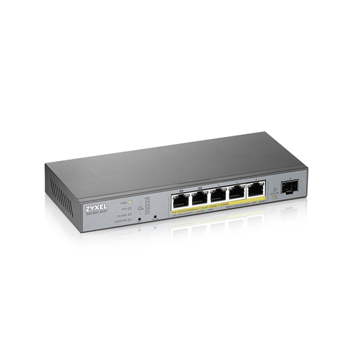 Bild von Zyxel GS1350-6HP-EU0101F Netzwerk-Switch Managed L2 Gigabit Ethernet (10/100/1000) Power over Ethernet (PoE) Grau