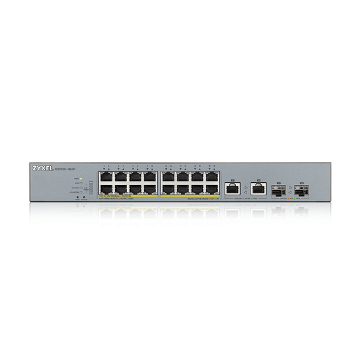 Bild von Zyxel GS1350-18HP-EU0101F Netzwerk-Switch Managed L2 Gigabit Ethernet (10/100/1000) Power over Ethernet (PoE) Grau