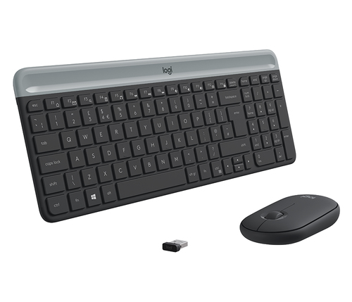 Bild von Logitech MK470 Tastatur Maus enthalten Universal RF Wireless AZERTY Belgisch Graphit