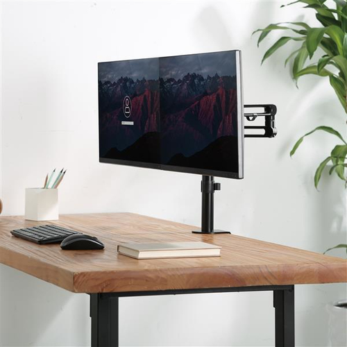 Bild von StarTech.com Doppel Monitorarm zur Tischmontage - Schreibtischklemme - VESA-kompatible Monitorhalterung für bis zu 32-Zoll-Displays - Ergonomischer Gelenkmonitorarm - höhenverstellbar/neigbar/drehbar