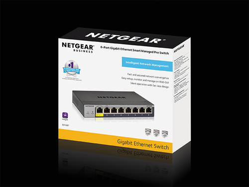 Bild von NETGEAR GS108Tv3 Managed L2 Gigabit Ethernet (10/100/1000) Grau