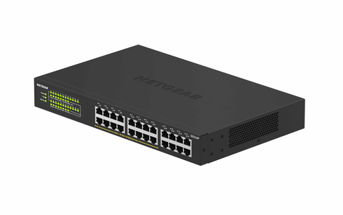 Bild von NETGEAR GS324P Unmanaged Gigabit Ethernet (10/100/1000) Power over Ethernet (PoE) 1U Schwarz