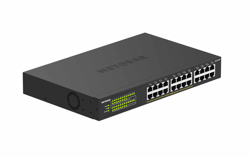 Bild von NETGEAR GS324P Unmanaged Gigabit Ethernet (10/100/1000) Power over Ethernet (PoE) 1U Schwarz