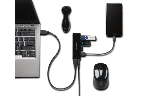 Bild von Kensington UH4000C 4 Port Hub, USB 3.0 mit Ladefunktion
