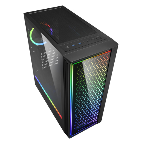 Bild von Sharkoon RGB LIT 200 Midi Tower Schwarz