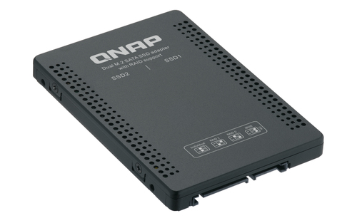 Bild von QNAP QDA-A2MAR Speicherlaufwerksgehäuse SSD-Gehäuse Schwarz M.2