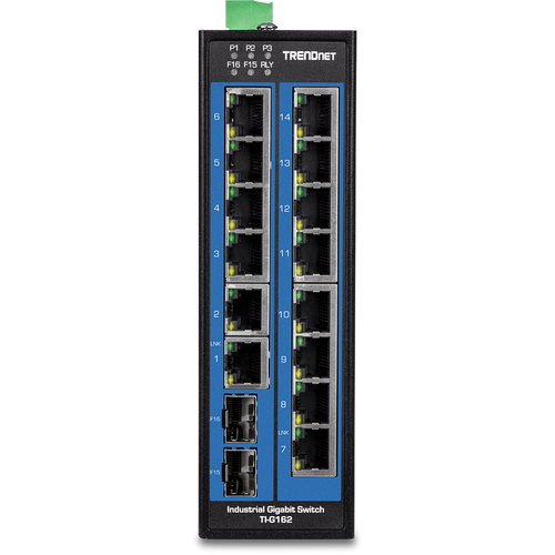 Bild von Trendnet TI-G162 Netzwerk-Switch Gigabit Ethernet (10/100/1000) Schwarz