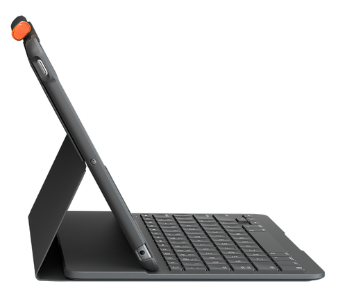 Bild von Logitech Slim Folio QWERTZ Deutsch Bluetooth Graphit