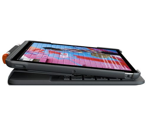 Bild von Logitech Slim Folio QWERTZ Deutsch Bluetooth Graphit