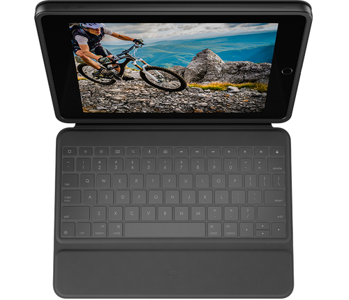 Bild von Logitech Rugged Folio QWERTY Dänisch, Finnisch, Norwegisch, Schwedisch Smart Connector Graphit