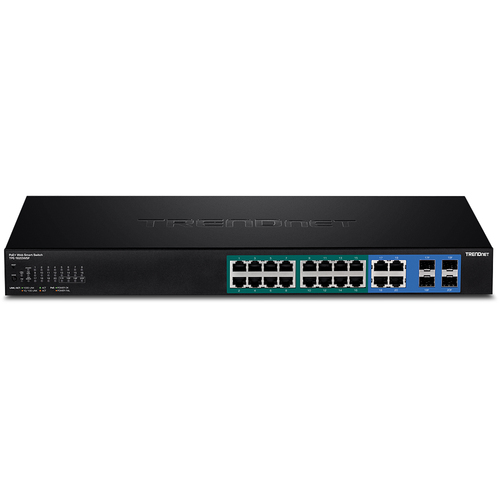 Bild von Trendnet TPE-1620WSF Netzwerk-Switch Managed L2/L3 Gigabit Ethernet (10/100/1000) Power over Ethernet (PoE) 1U Schwarz