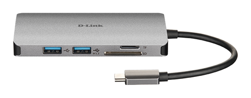 Bild von D-Link DUB-M610 laptop-dockingstation & portreplikator Kabelgebunden USB 3.2 Gen 1 (3.1 Gen 1) Type-C Aluminium, Schwarz