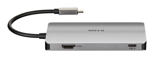 Bild von D-Link DUB-M610 Notebook-Dockingstation & Portreplikator Kabelgebunden USB 3.2 Gen 1 (3.1 Gen 1) Type-C Aluminium, Schwarz