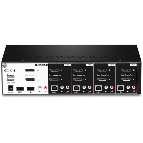 Bild von Trendnet TK-440DP Tastatur/Video/Maus (KVM)-Switch Schwarz, Silber