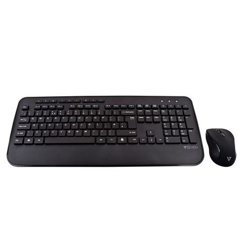 Bild von V7 CKW300UK – Tastatur in Standardgröße, Handballenauflage, Englisch QWERTY - schwarz