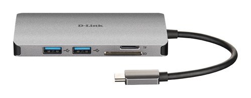 Bild von D-Link DUB-M810 Notebook-Dockingstation & Portreplikator Kabelgebunden USB 3.2 Gen 1 (3.1 Gen 1) Type-C Silber