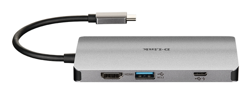 Bild von D-Link DUB-M810 laptop-dockingstation & portreplikator Kabelgebunden USB 3.2 Gen 1 (3.1 Gen 1) Type-C Silber