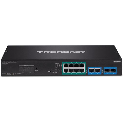 Bild von Trendnet TPE-3012LS Netzwerk-Switch Managed Gigabit Ethernet (10/100/1000) Power over Ethernet (PoE) 1U Schwarz