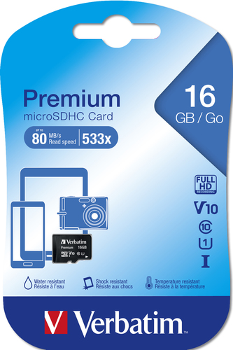 Bild von Verbatim Premium 16 GB MicroSDHC Klasse 10