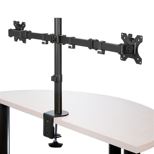 Bild von StarTech.com Monitorarm für 2 Monitore mit Schreibtischhalterung - Tischklemme - VESA-Monitorhalterung für bis zu 32-Zoll-Displays - Ergonomischer Gelenkmonitorarm - höhenverstellbar, neigbar, drehbar