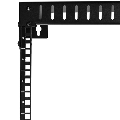 Bild von StarTech.com 2-Pfosten 15HE Heavy-Duty Wandmontage Netzwerk-Rack, 19&quot; Open Frame Server Rack, 12&quot; Tief, Wandmontage Daten-Rack für IT / AV / Patch Panel / Computer Geräte - Käfigmuttern und Schrauben inkl.