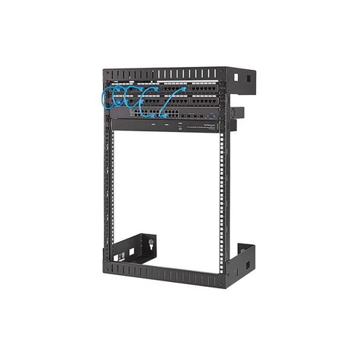 Bild von StarTech.com 2-Pfosten 15HE Heavy-Duty Wandmontage Netzwerk-Rack, 19&quot; Open Frame Server Rack, 12&quot; Tief, Wandmontage Daten-Rack für IT / AV / Patch Panel / Computer Geräte - Käfigmuttern und Schrauben inkl.