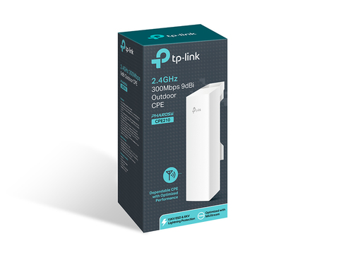 Bild von TP-Link 2.4GHz 300Mbps 9dBi Outdoor CPE 300 Mbit/s Weiß Power over Ethernet (PoE)