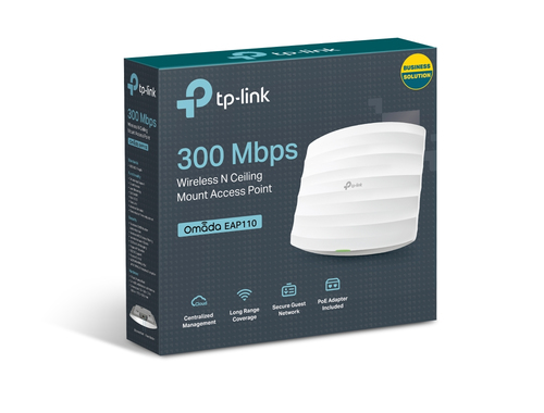 Bild von TP-Link EAP110 WLAN Access Point 300 Mbit/s Weiß Power over Ethernet (PoE)