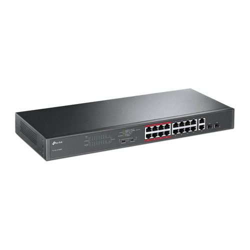 Bild von TP-Link TL-SL1218MP Netzwerk-Switch Unmanaged Fast Ethernet (10/100) Power over Ethernet (PoE) Schwarz