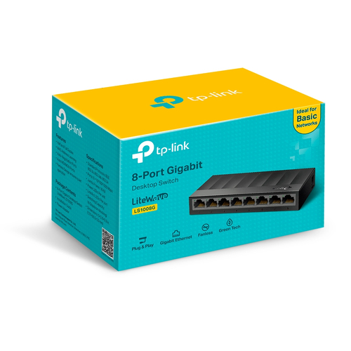 Bild von TP-Link LS1008G Netzwerk-Switch Unmanaged Gigabit Ethernet (10/100/1000) Schwarz