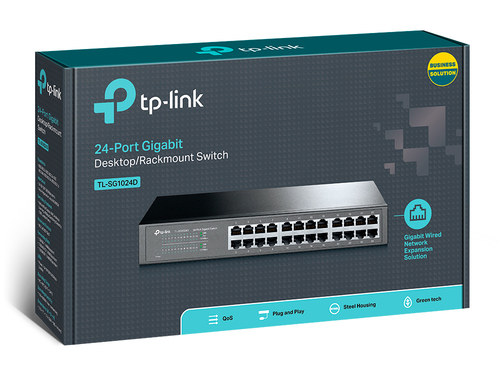 Bild von TP-Link TL-SG1024D Netzwerk-Switch Unmanaged Gigabit Ethernet (10/100/1000) Grau