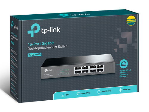 Bild von TP-Link TL-SG1016D Netzwerk-Switch Unmanaged L2 Gigabit Ethernet (10/100/1000) Schwarz