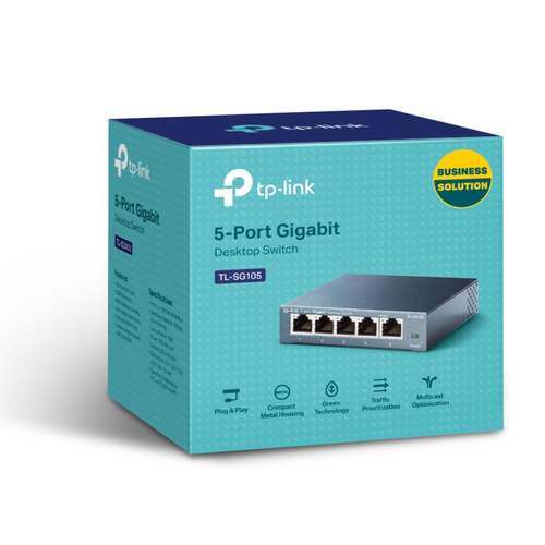 Bild von TP-Link TL-SG105 Netzwerk-Switch Unmanaged L2 Gigabit Ethernet (10/100/1000) Schwarz