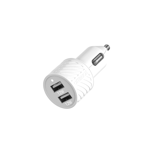 Bild von OtterBox Car Charger Bundle 2X USB A 12W + USB A-Lightning Cable 1M, Cloud Dream White