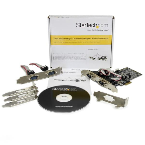 Bild von StarTech.com 4 Port Seriell RS232 PCI Express Schnittstellenkarte mit 16550 UART