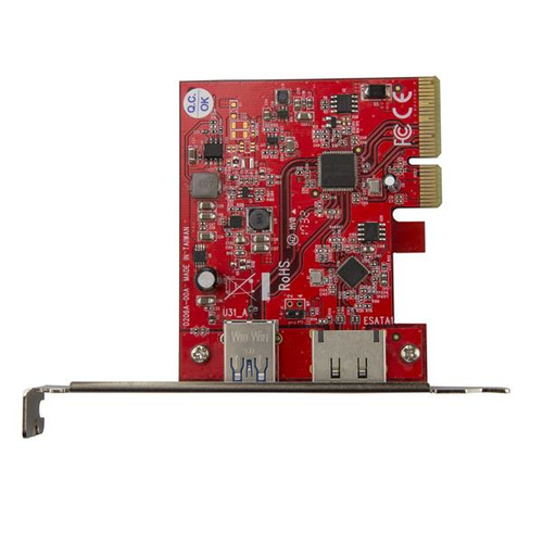 Bild von StarTech.com 2 Port USB 3.1 (10Gbit/s) und eSATA PCIe Karte - 1x USB-A und 1x eSATA